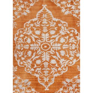 Hand knotted Transitional Tone On Tone Red/ Orange Rug (5 x 8