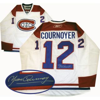 Yvan Counoyer Autographed White Montreal Canadiens Jersey