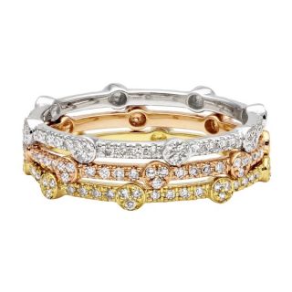 Beverly Hills Charm 14k Gold 1/6ct TDW Stackable Diamond Eternity Band
