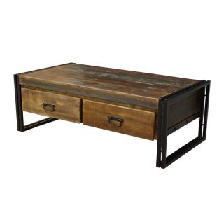 Timbergirl Reclaimed Wood Coffee Table and Double Drawers (India)