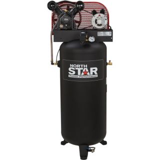 NorthStar Belt-Drive Stationary Air Compressor — 3 HP, 60-Gallon Vertical Tank  60   79 Gallon Air Compressors