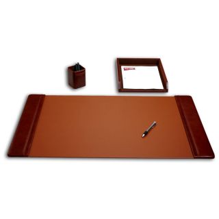 Dacasso Sassari Leather 3 Piece Desk Set   Desk Sets