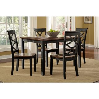 Oh Home Charlotte Black and Cherry 5 piece Dining Set   17816604