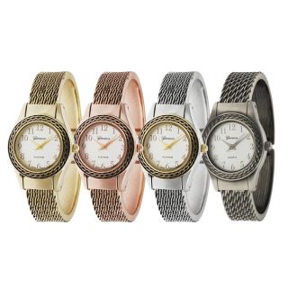Geneva Platinum Womens Color Block Cuff Watch