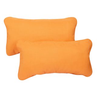 Tangerine Orange Corded Indoor/ Outdoor 12 x 24 inch Lumbar Pillows