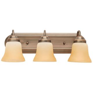 Transitional 3 light Burnished Antique Bronze Bath Fixture  