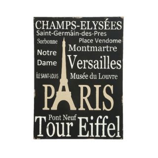 Paris and New York Tourist Destinations 2 Piece Textual Art