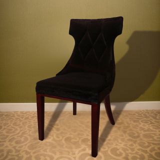 Regis Black Velvet Dining Chairs   Set of 2   Kitchen & Dining Room Chairs