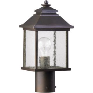 Arroyo Craftsman Monterey 1 Light Outdoor Post Lantern with Overlay