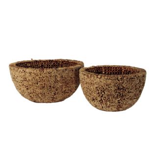 Ibolili Knotted Round Water Hyacinth Decorative Bowl (Set of 2)