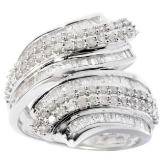 Haylee Jewels Sterling Silver 1/4ct TDW Vintage Diamond Ring (H I, I2