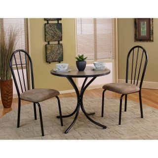 Sunset Trading Linen 3 Piece Dining Table with 2 Chairs   Kitchen & Dining Table Sets
