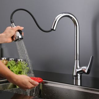 Ruvati Turino Single Handle Kitchen Faucet with Pull Out Spray and