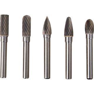 Klutch High Speed Rotary File Set — 5-Pc.  Rotary Accessories