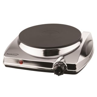 Brentwood TS 337 Electric Single Hotplate  Chrome Finish  