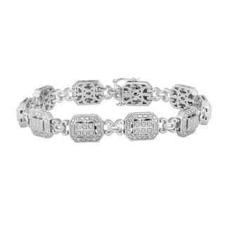 Sterling Silver 1/2ct TDW Diamond Infinity Link Bracelet (I J, I2 I3)