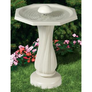 Allied Precision Industries Water Rippling Bird Bath with Pedestal and