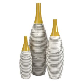 Andean Multi Glaze Vases   12H in.   Set of 3   Vases
