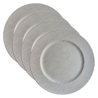 ChargeIt by Jay 13 in. Round Fabric Melamine Charger Plate   Set of 4