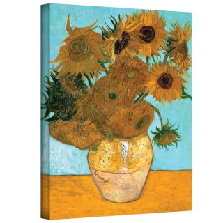 VanGogh Vase with Twelve Sunflowers Wrapped Canvas Art   14853812