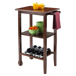 Winsome Stevenson Kitchen Cart with 2 Wheels   Kitchen Islands and Carts