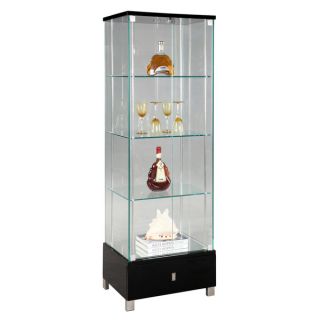 Somette Modern Black Gloss Glass Curio   16860734  