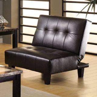 Furniture of America Leroi Button Tufted Leatherette Chair   Accent Chairs