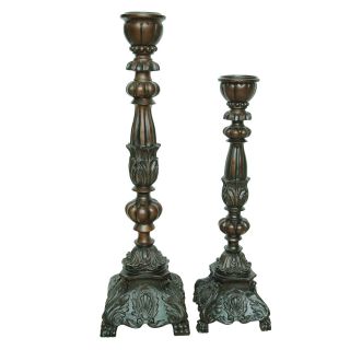 Golden Bronze Candleholders   Set of 2   Candle Holders & Candles