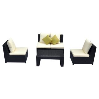 Opulence Collection 4 Piece Armless Lounge Set   Conversation Patio Sets