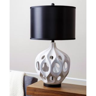 ABBYSON LIVING Eva Black Ceramic Large Table Lamp