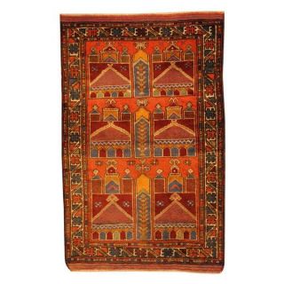 Herat Oriental Semi antique Afghan Hand knotted Tribal Balouchi Salmon