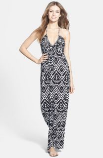 Tbags Los Angeles Print Jersey Maxi Dress
