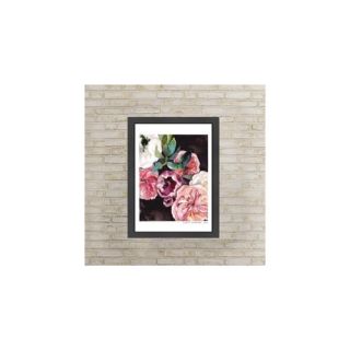 Blooms On Black 4 Framed Painting Print by Americanflat