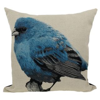 Bird Emboridery Polyester Throw Pillow