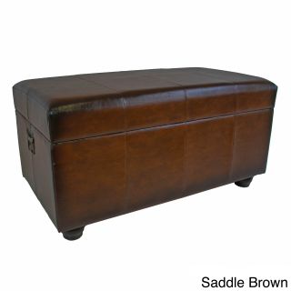 International Caravan Faux Leather Bench/ Trunk   Shopping