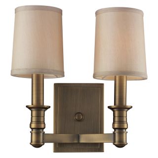 ELK Lighting Baxter 31261/2 Wall Sconce   Brushed Antique Brass   12W in.   Wall Sconces