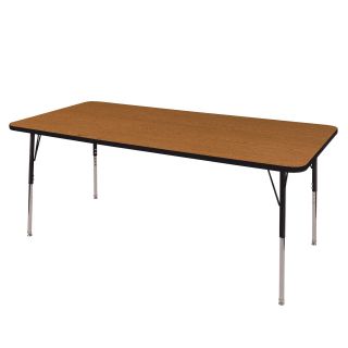 ECR4KIDS 36 x 72 in. Rectangular Adjustable Activity Table   Daycare Tables & Chairs