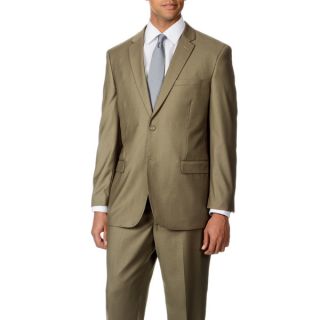 Caravelli Italy Mens Superior 150 Tan 3 piece Vested Suit