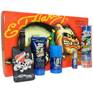 Ed Hardy Love & Luck Mens 5 piece Fragrance Gift Set  