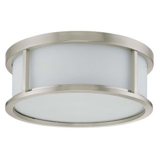 Nuvo Odeon 60/3813 3 Light Flush Dome   17W in.   Brushed Nickel   ENERGY STAR   Flush Mount Lights