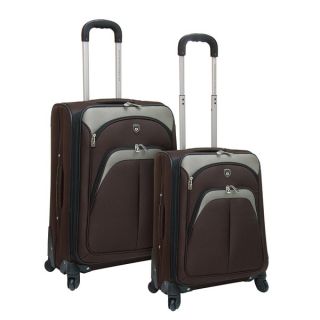 Travelers Club 2 piece Expandable EVA Spinner Upright Luggage Set