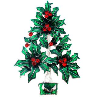 Ruby Christmas Tree Pin Christmas Pin Brooch   Shopping