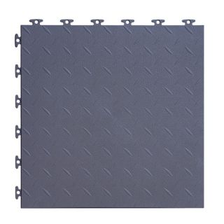 Norsk Raised Coin Multi Purpose PVC Floor Tile in Dove Gray (Pack of 6