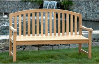 Regal Teak Aquinah Curved Back Bench   Outdoor Benches