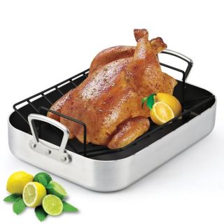 Cook N Home 16x12 Nonstick Turkey Roaster with Rack   17682615