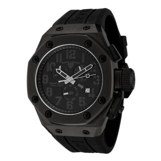 Swiss Legend Mens Trimix Diver Black Silicone Chronograph Watch