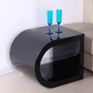 Fox Hill Trading Glossy Functional D Coffee Table