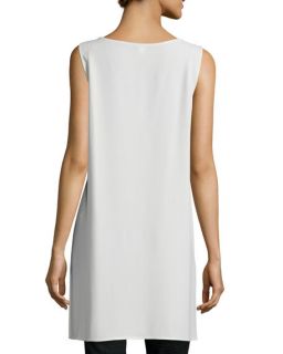 Eileen Fisher Georgette Crepe Long Shell
