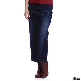 Tabeez Womens Plus Size Stretch Denim Long Skirt   Shopping