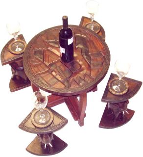 Handcrafted Elephant Table Set (Ghana)  ™ Shopping   Top